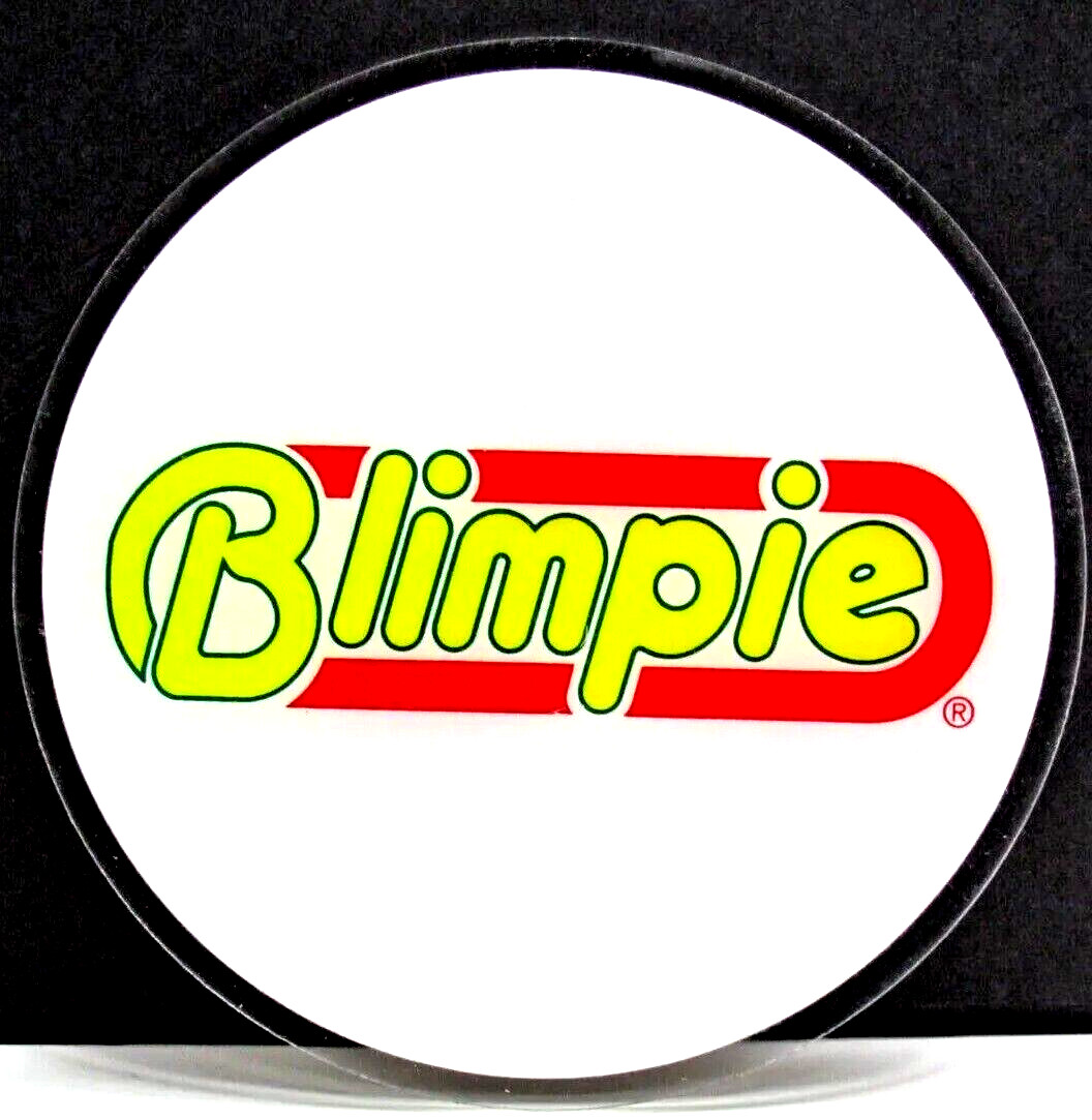 🥪 Blimpie Sandwich Round Plexiglass Advertisement Sign 10″ New Old Stock #CB