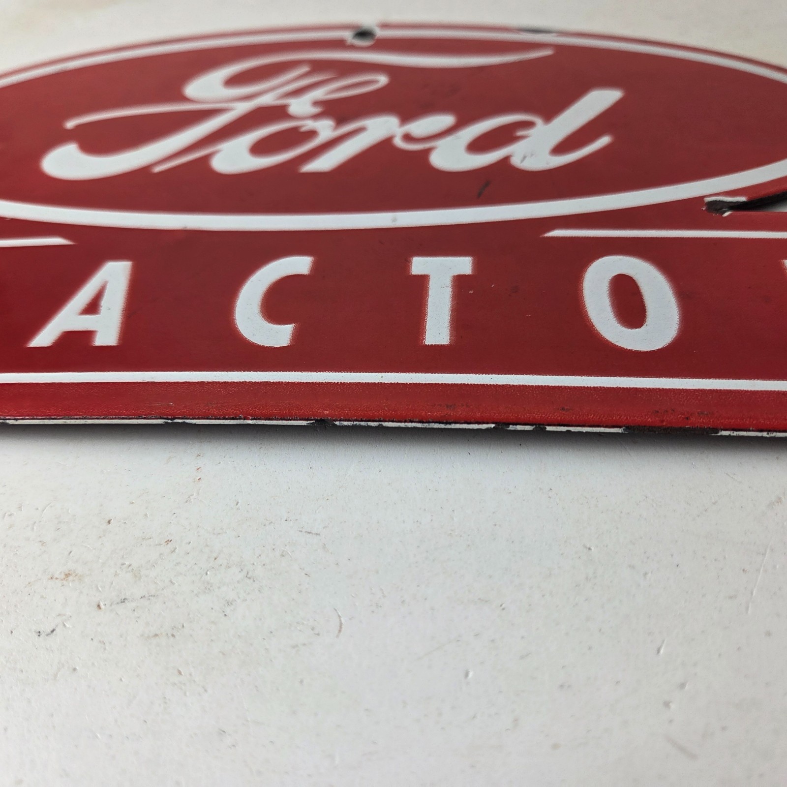 Vintage Ford Tractor Sign – Gas Service Station Pump Motor Porcelain Sign