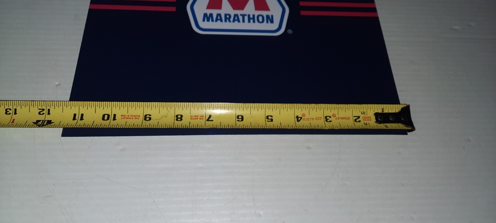 Marathon Gas Station Oil Advertising Plastic Sign NEW!