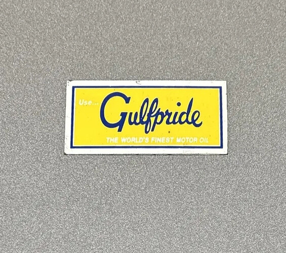 VINTAGE GULF GULFPRIDE PORCELAIN SIGN CAR GAS OIL TRUCK
