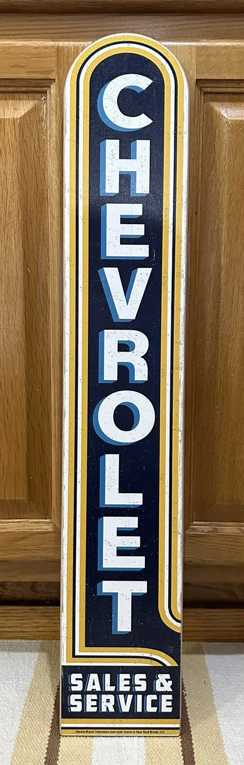 Chevrolet Sales Service Sign Wood Parts Tools Chevy Vintage Style Wall Decor