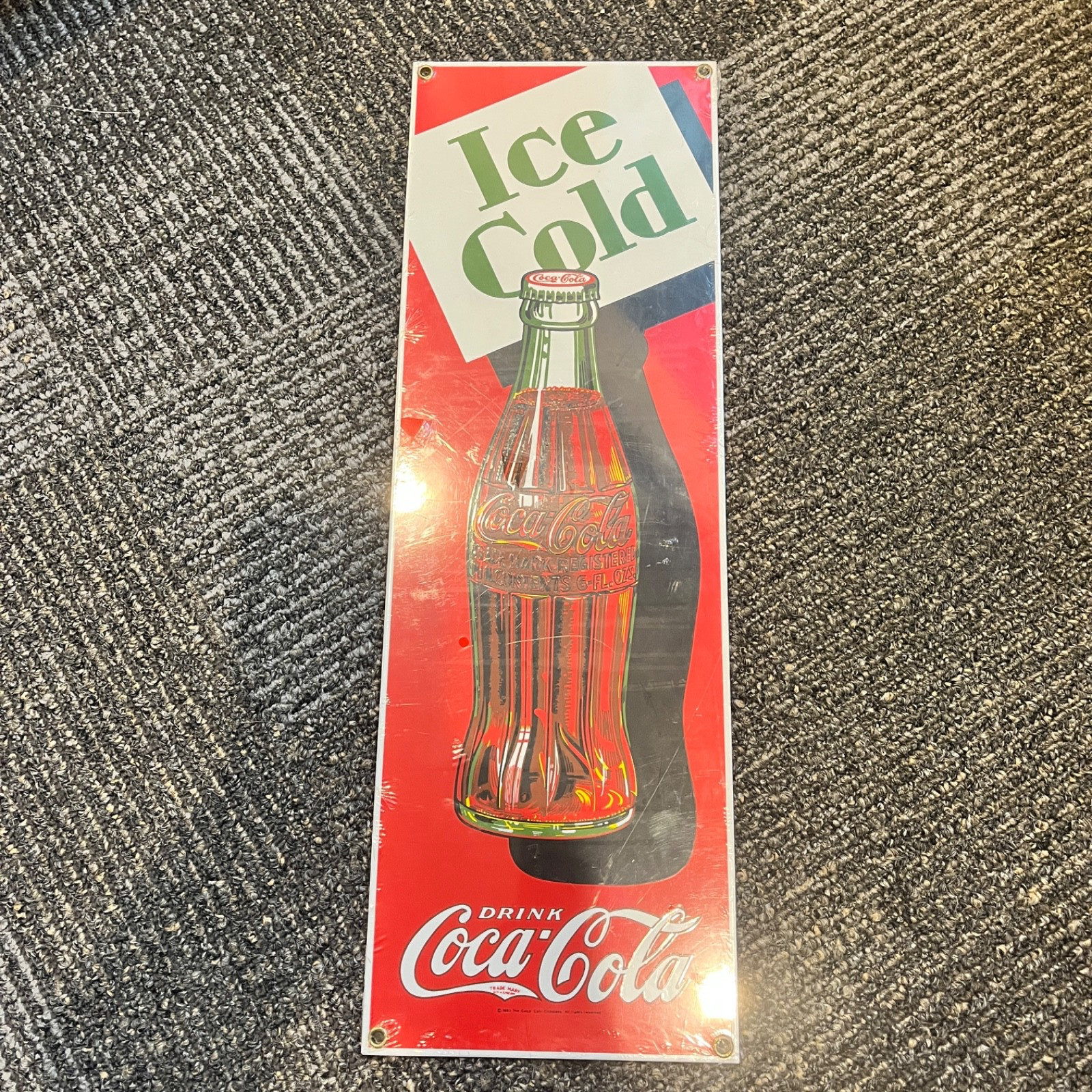 ICE COLD COCA-COLA PORCELAIN ADVERTISING SIGN