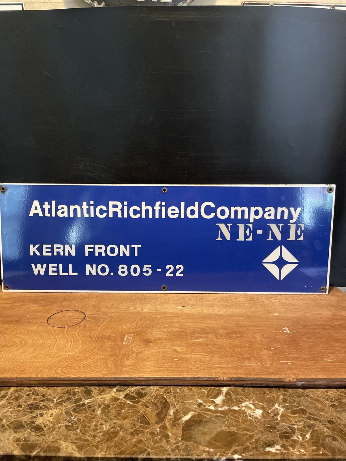 AUTHENTIC & ORIGINAL “ATLANTIC RICHFIELD COMPANY” 10 X30 INCH PORCELAIN SIGN
