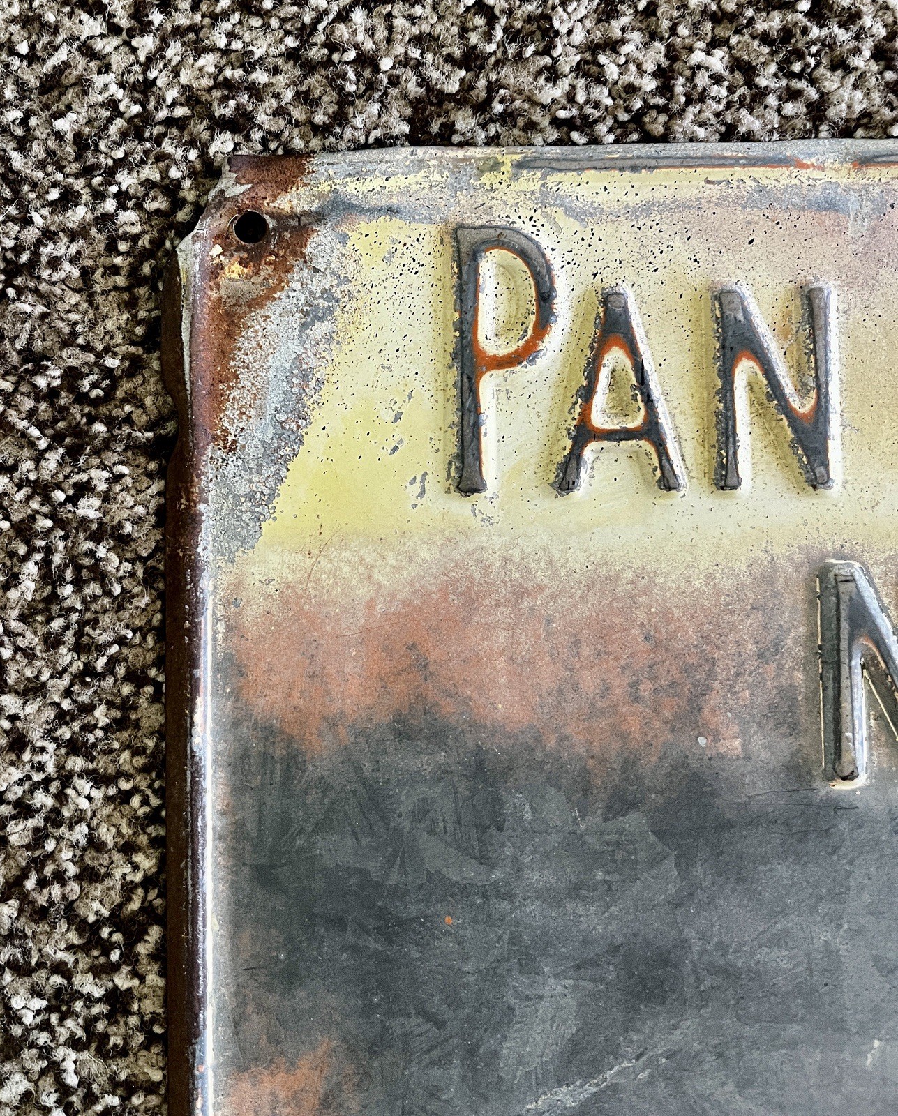 Vintage Pan American Petroleum Corp Northcutt Gas Unit “B” Well No. 1 Metal Sign