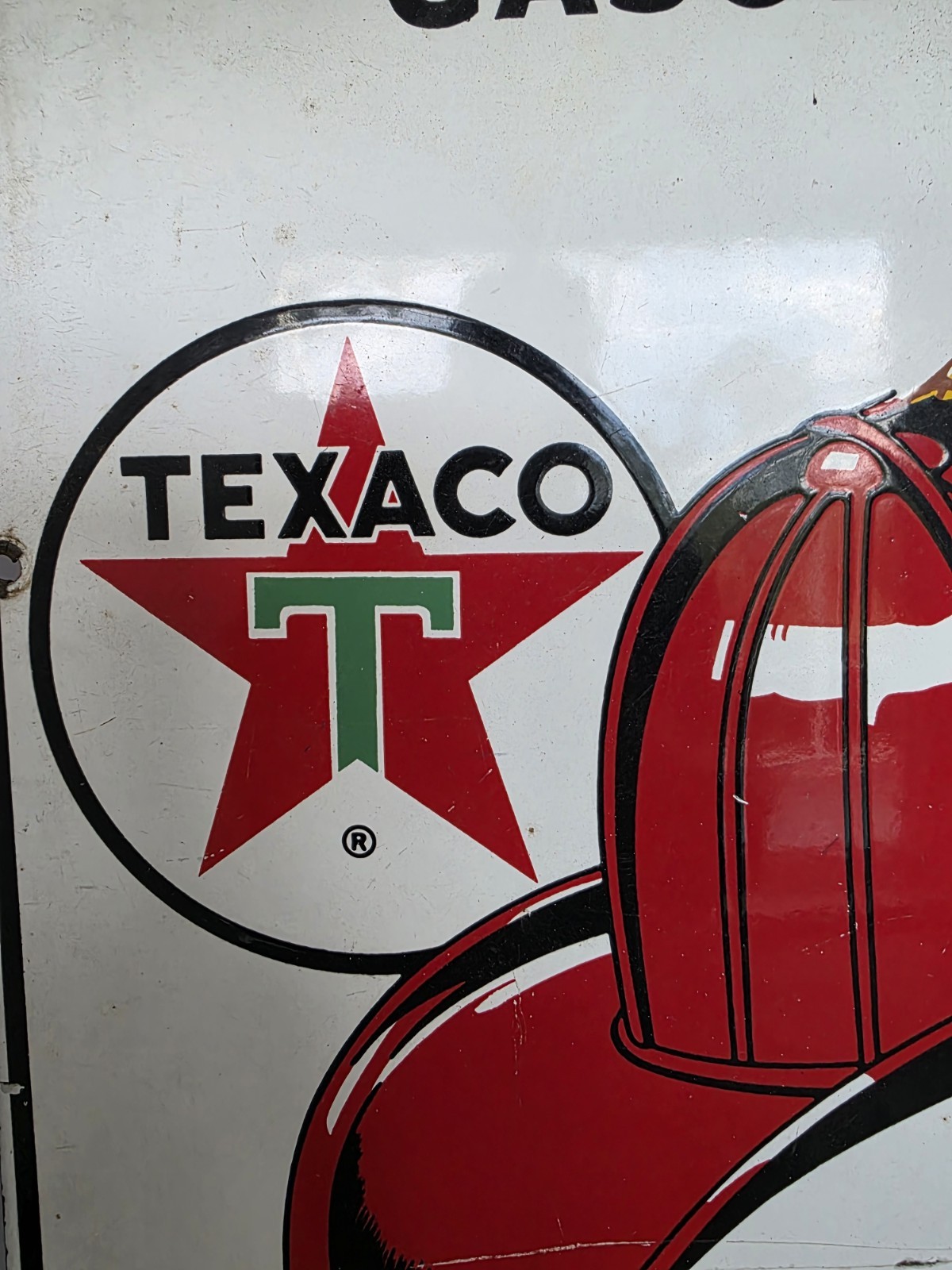 Vintage Rare 1961 Fire Chief Gasoline Porcelain Sign 12×18