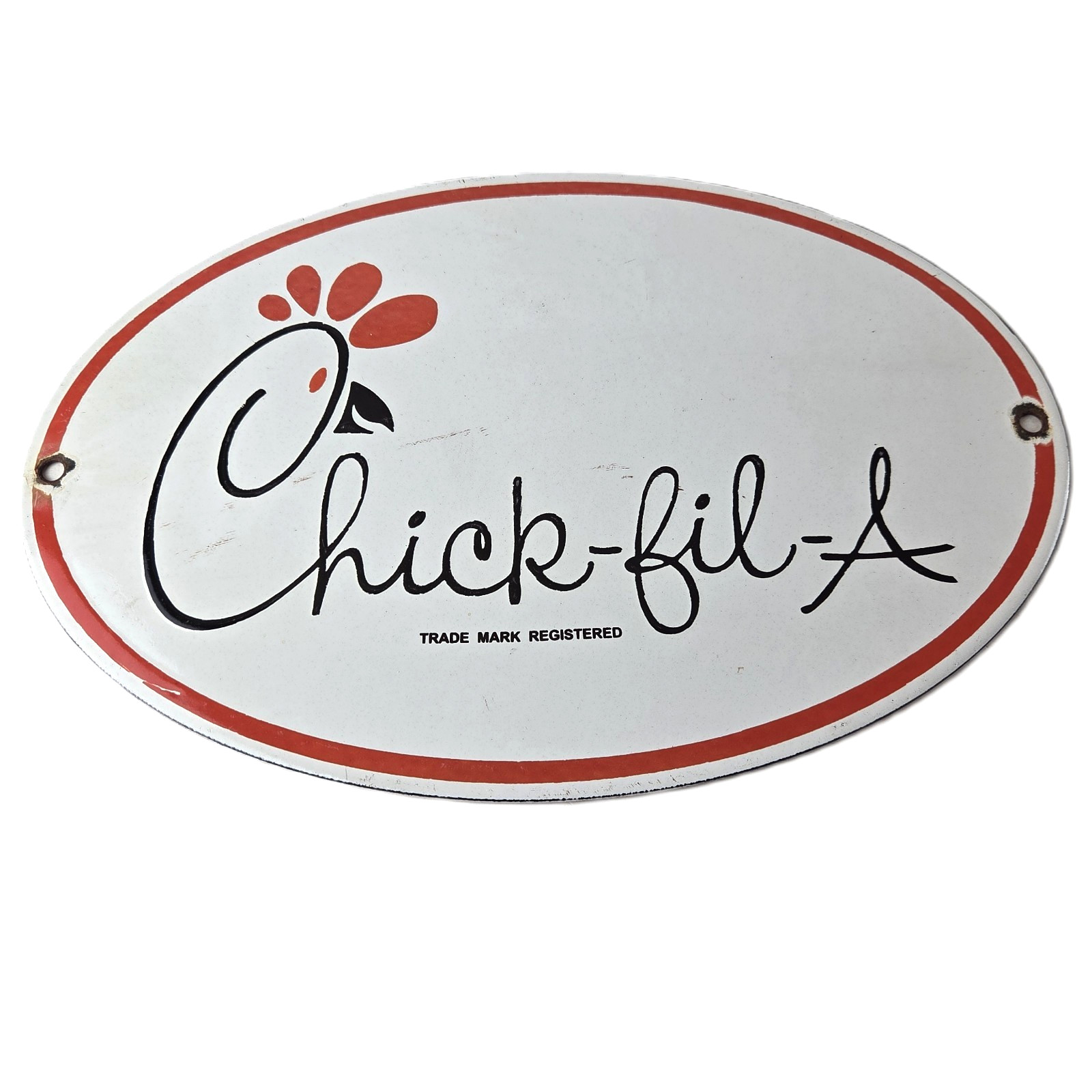 Vintage Chick Fil A Sign – Chicken Fast Food Porcelain Gas Pump Sign