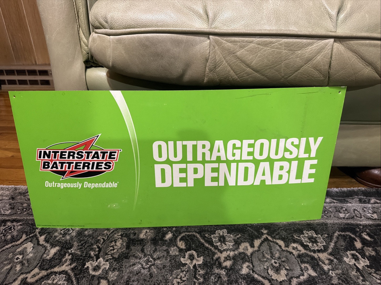 Interstate Battery Gas Oil Advertising Sign