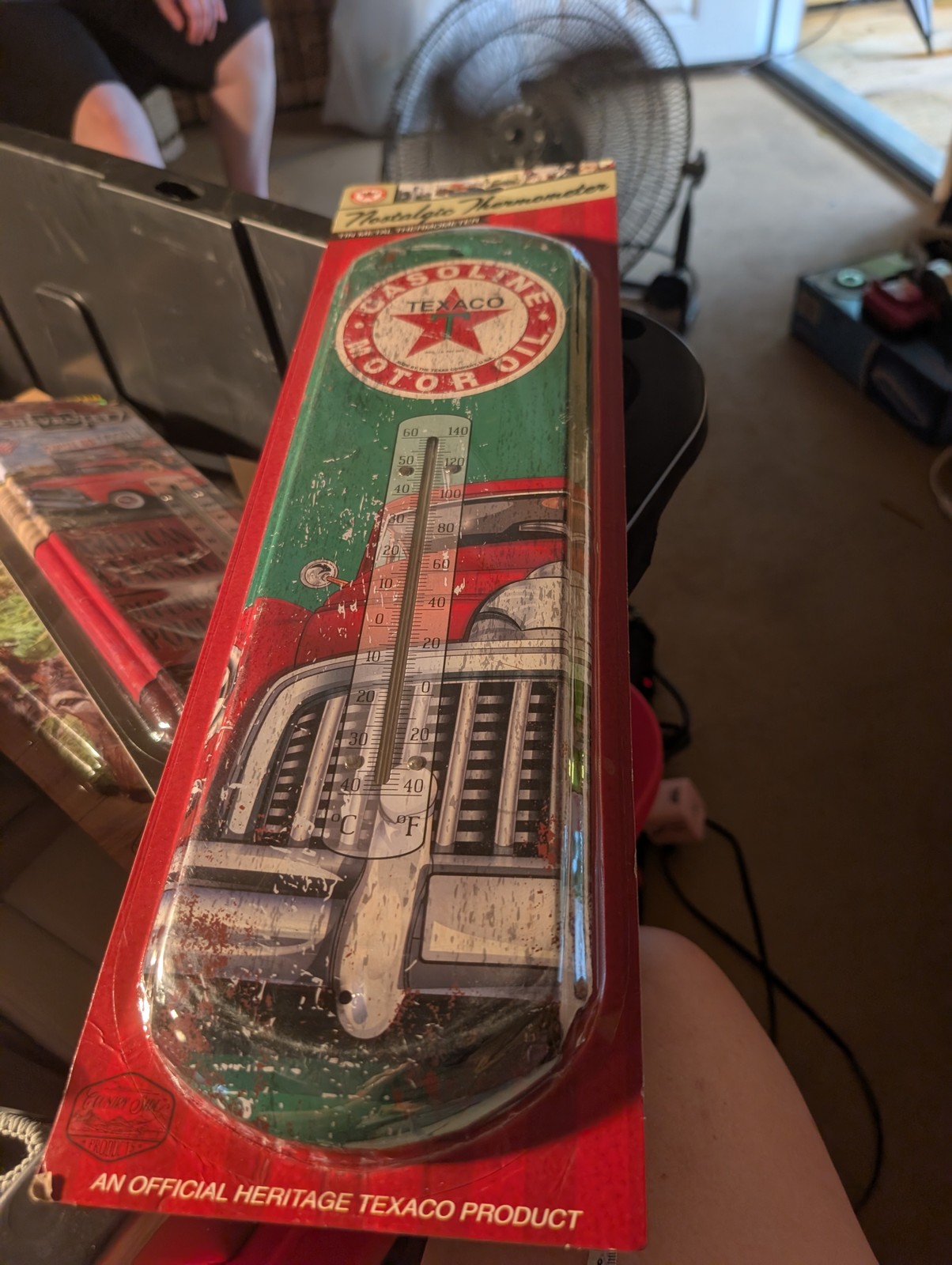 Texaco Nostalgic Tin Metal Thermometer