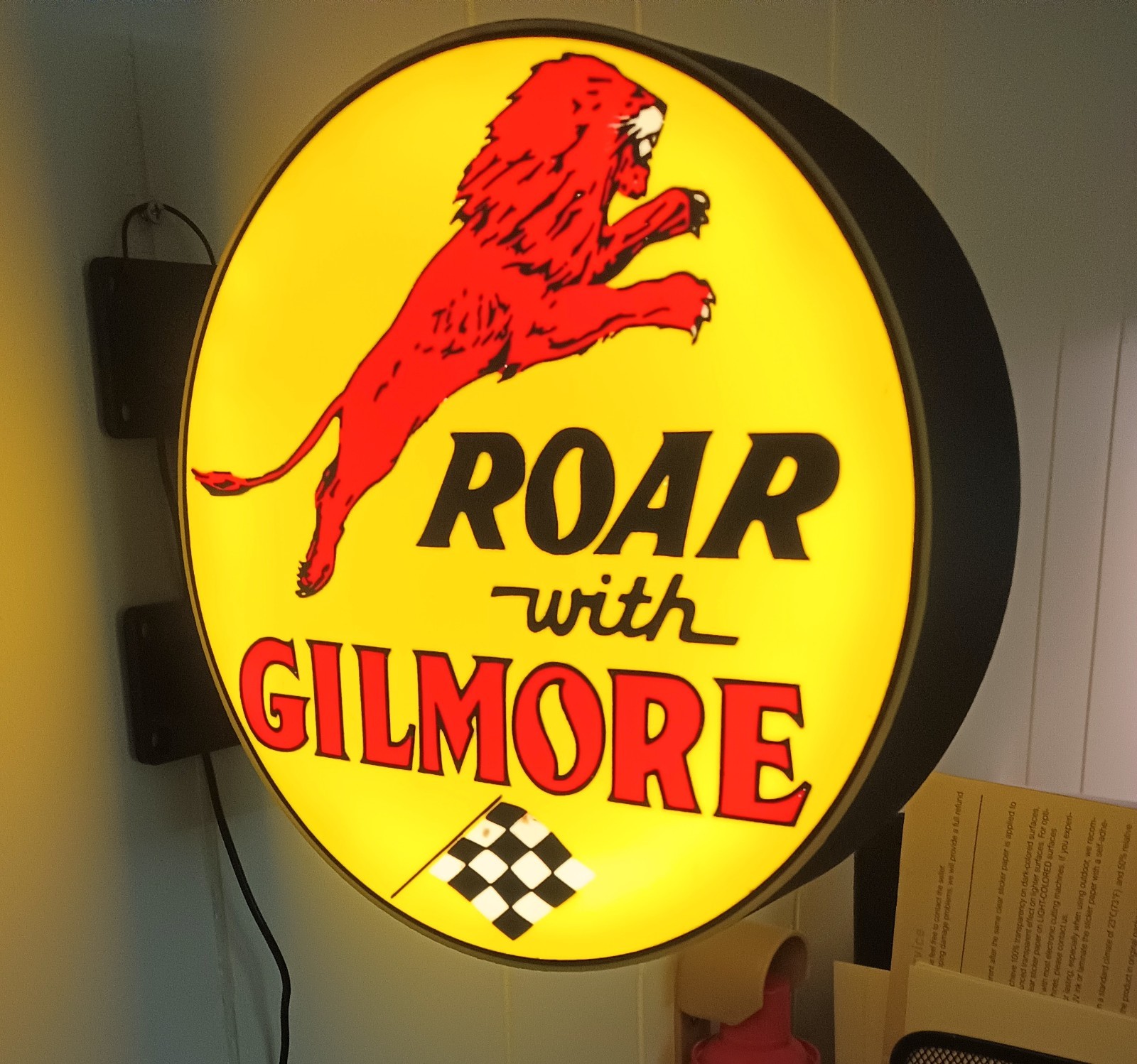 Roar With Gilmore Gasoline Gas Oil Double sided LED