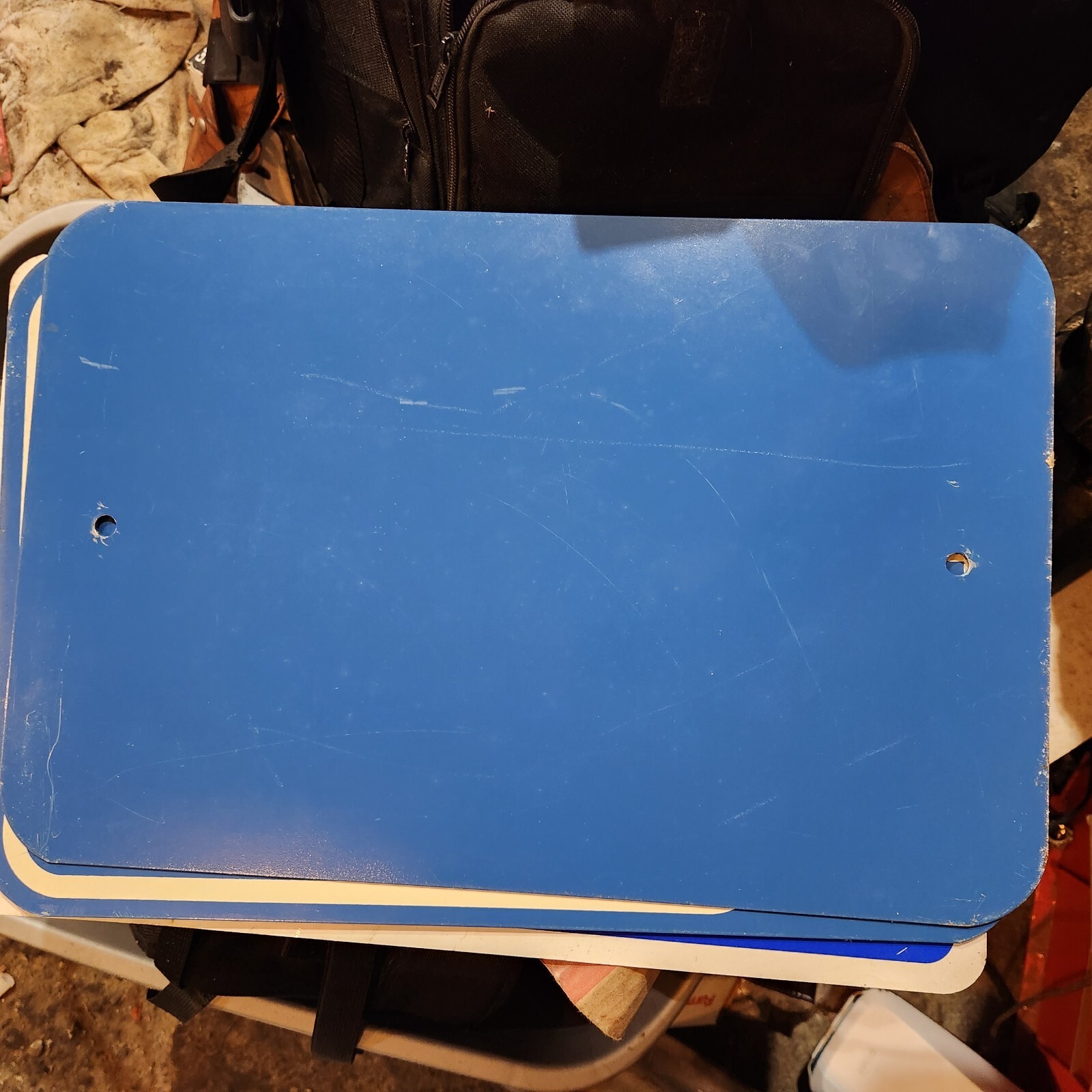 Vintage Metal Handicap Drop Off Sign Steel Blue White 18 X 12 Inches