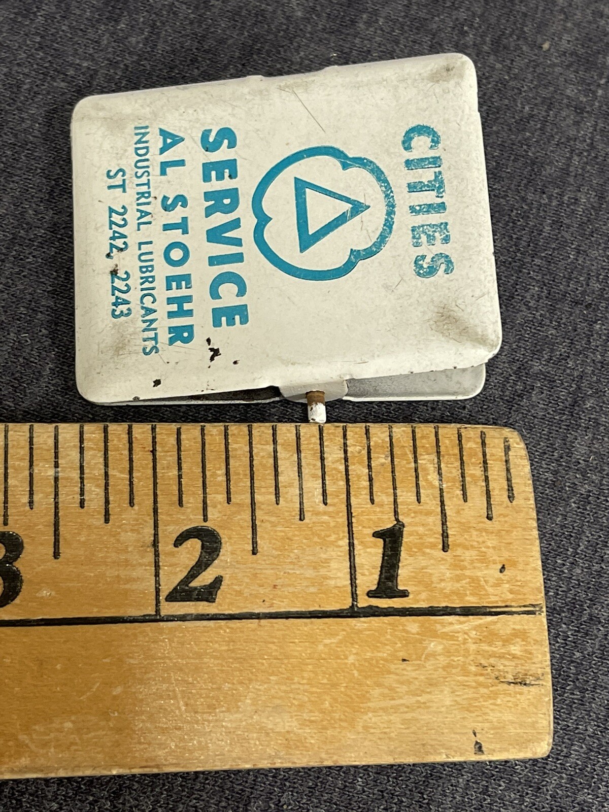 Rare VINTAGE CITIES SERVICE Al Stoehr Industrial Lubricants Metal Paper Clip