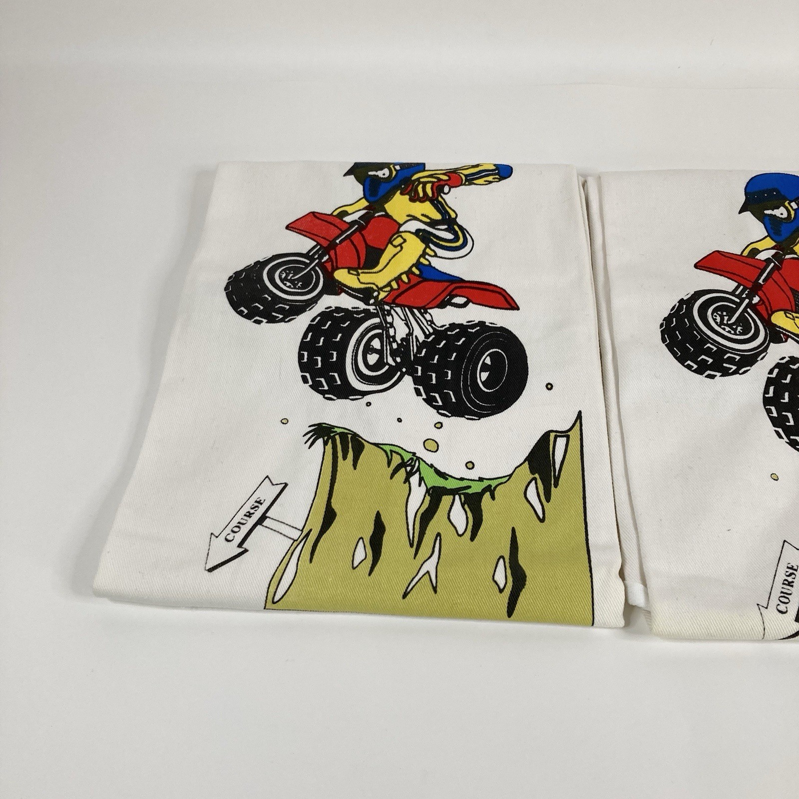 Vintage ATV Three Wheeler Track Canvas Banner Fun Bikes Sondervig Track 47×19