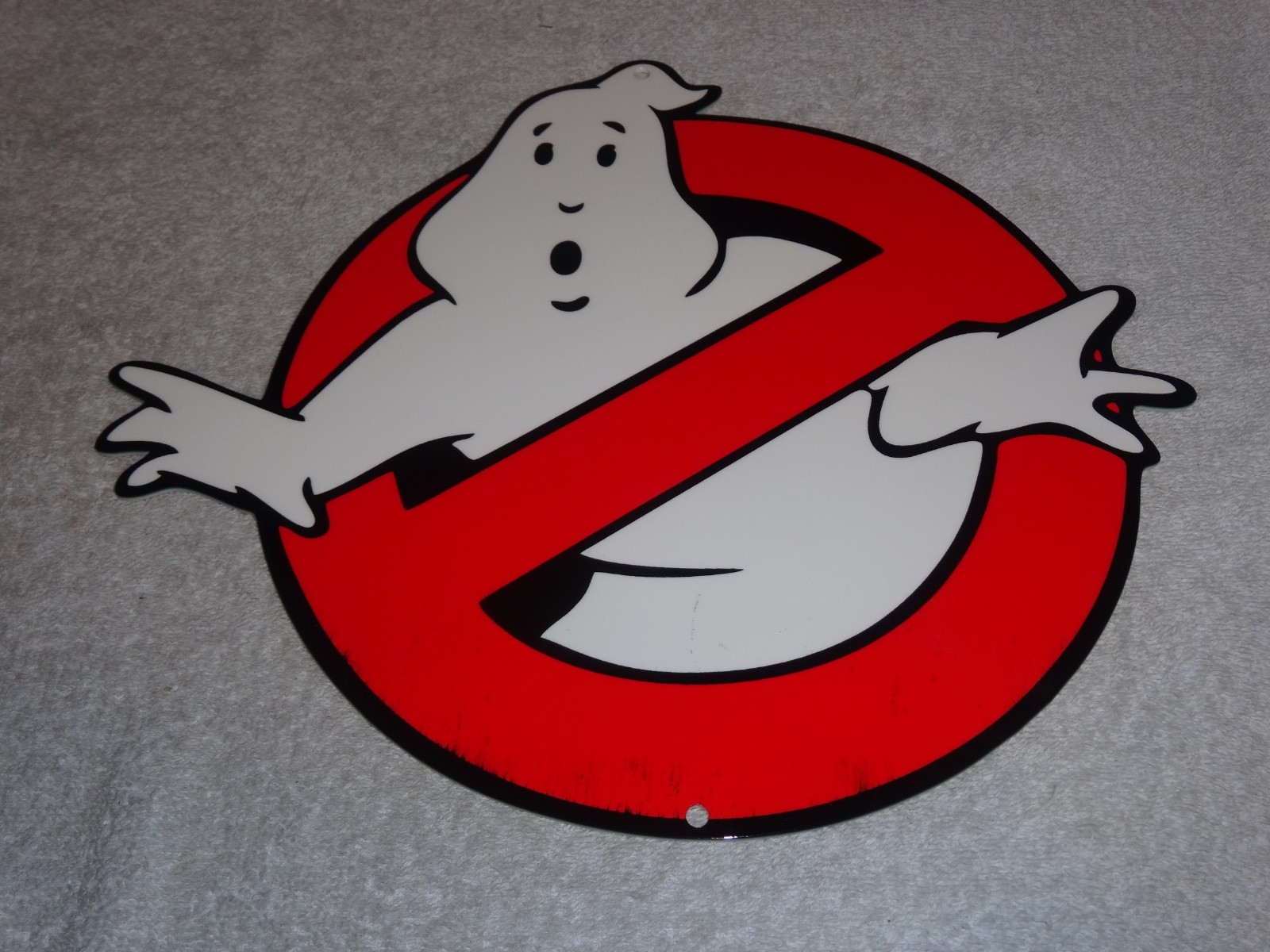 VINTAGE GHOSTBUSTERS NO ICON GHOST👻1′ METAL MOVIE 2 3 TV SODA GASOLINE OIL SIGN