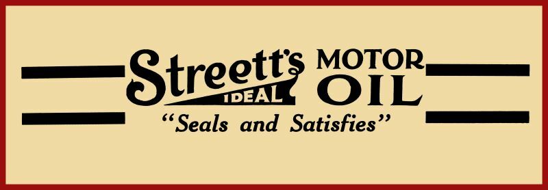 1922 Street’s Ideal Motor Oil NEW Sign, 12″ x 36″ USA STEEL XL Size – 4 POUNDS