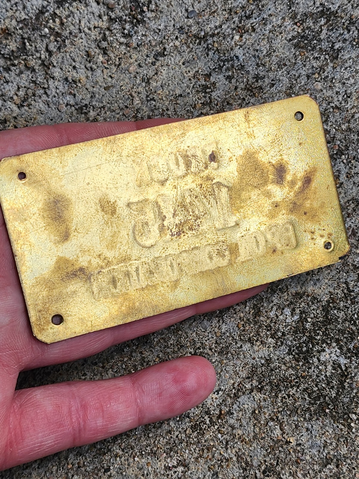 Vintage BP Oil Corporation 4″ Brass Truck Badge / Tag / Sign Gas TRUCK 1445