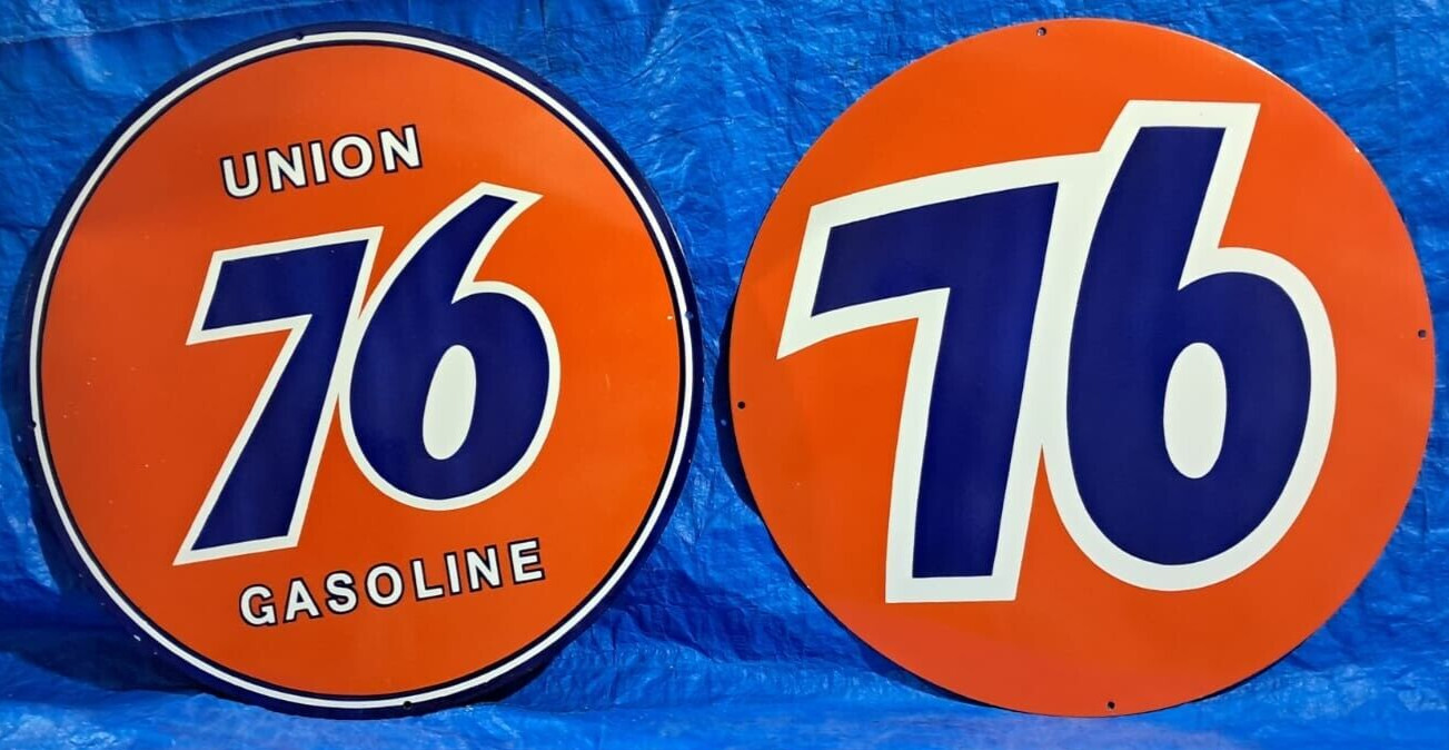 2 Porcelain Enamel Sign, More Details In Description