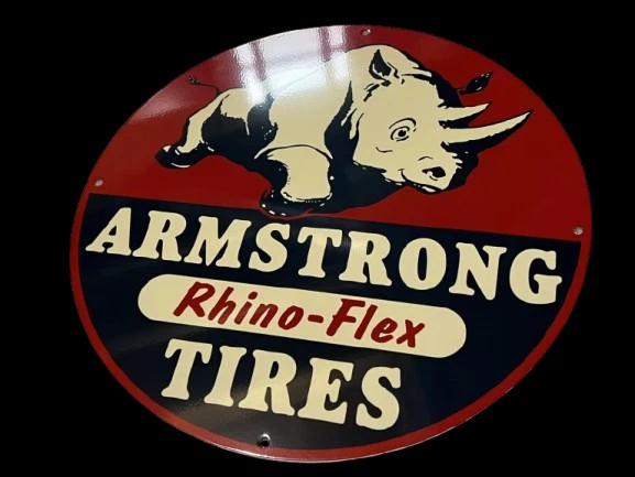 PORCELIAN ARMSTRONG ENAMEL SIGN SIZE 30X30 INCHES SINGLE SIDED