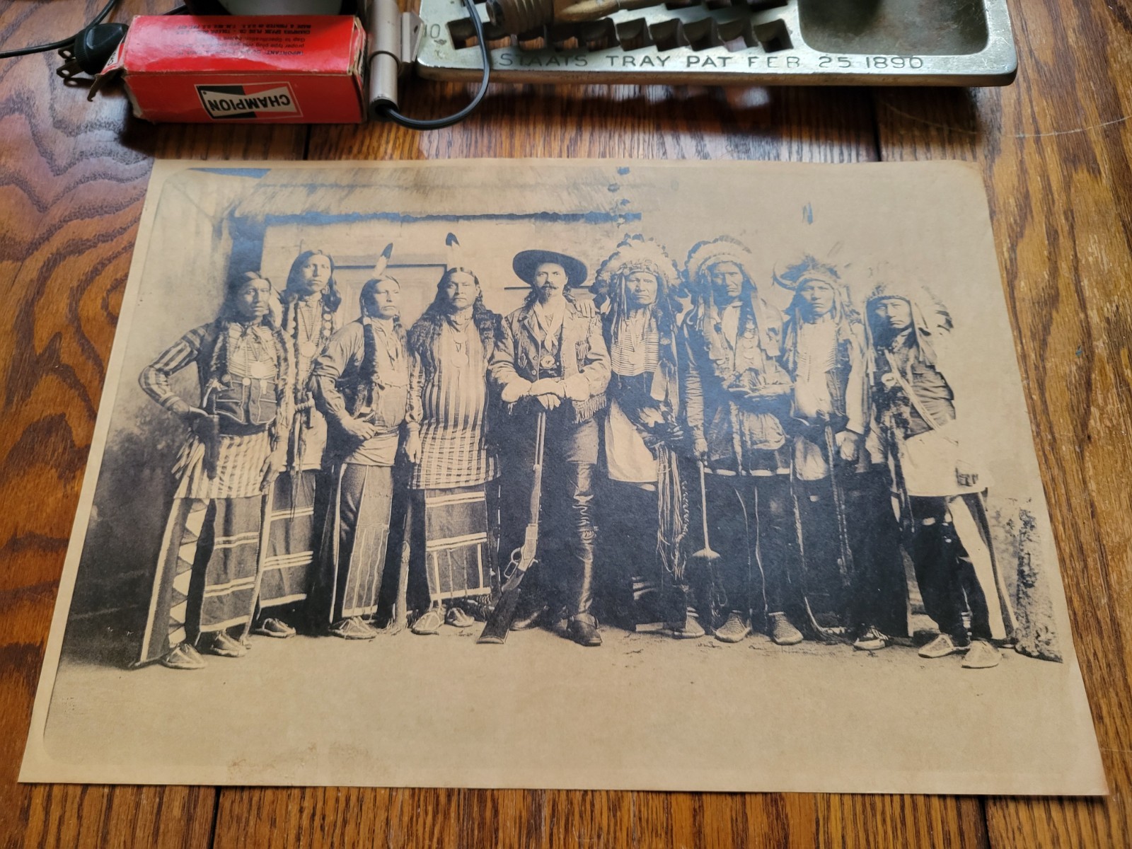 Vintage Buffalo Bill Native American Indian Print Poster