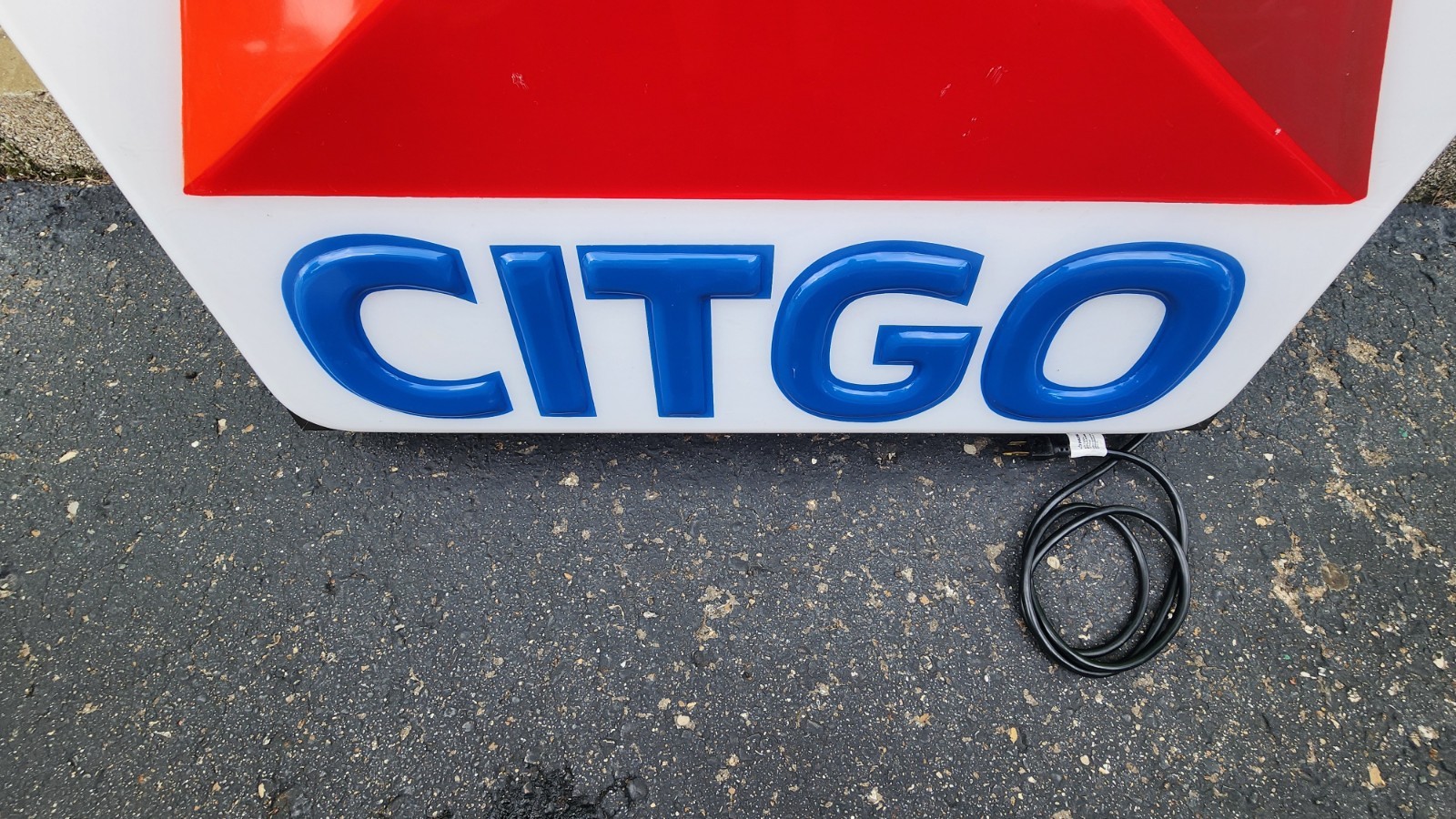 Original / Genuine Citgo Gas Station 37″ Lighted Sign 1997