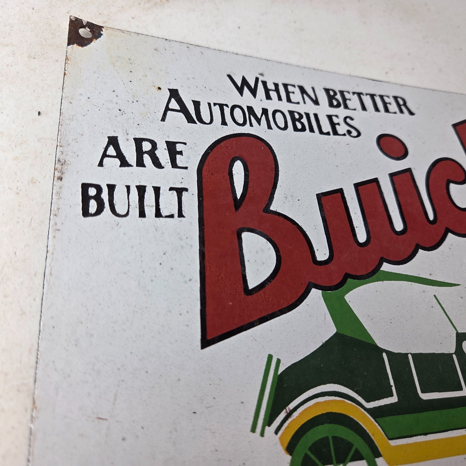 Vintage Buick Sign – Porcelain Automobiles Gas Pump Service Dealership Sign