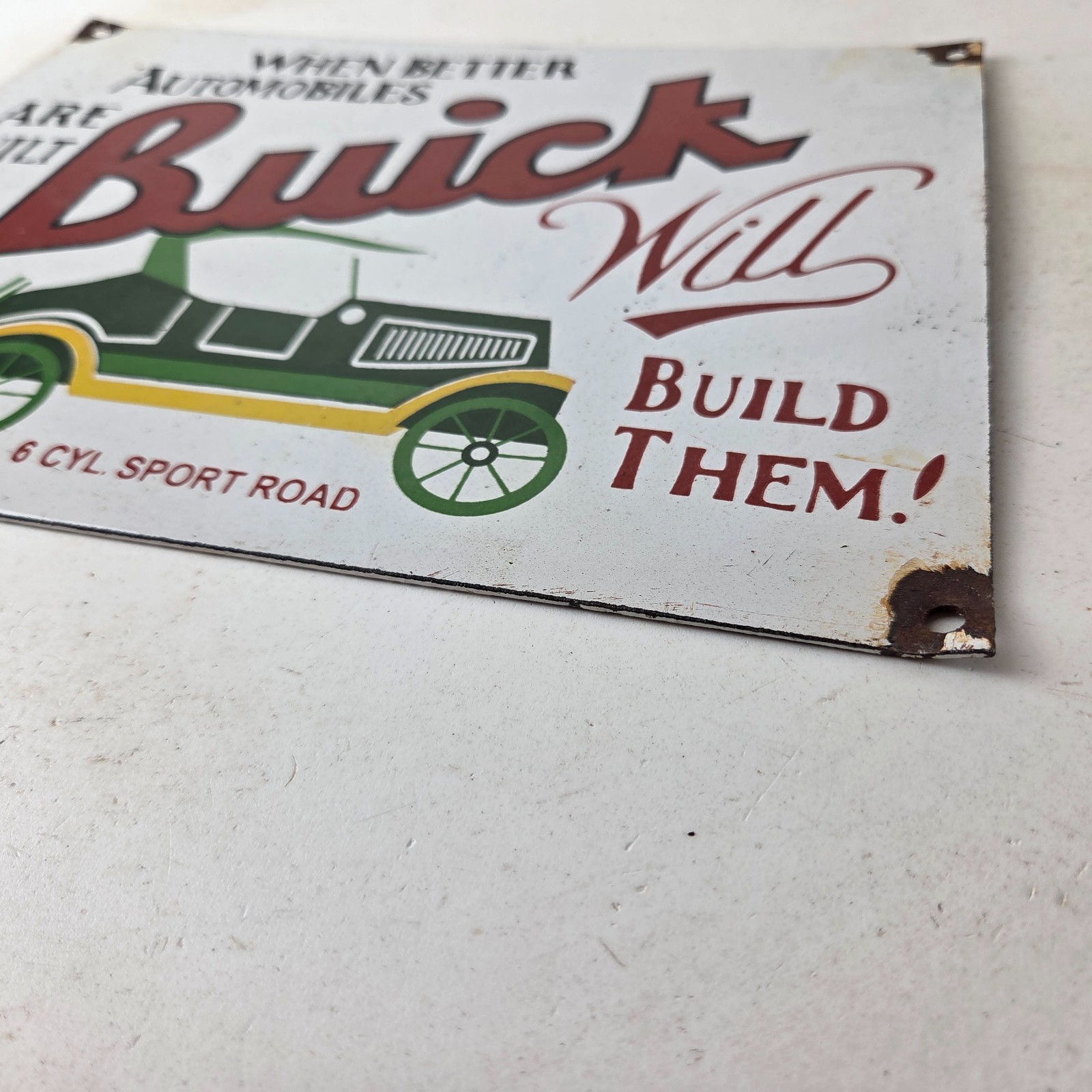 Vintage Buick Sign – Porcelain Automobiles Gas Pump Service Dealership Sign