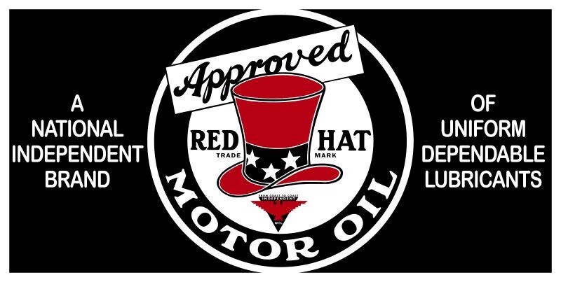 APPROVED Red Had Independant Motor Oil NEW Sign 24×48″ USA STEEL XXL Size