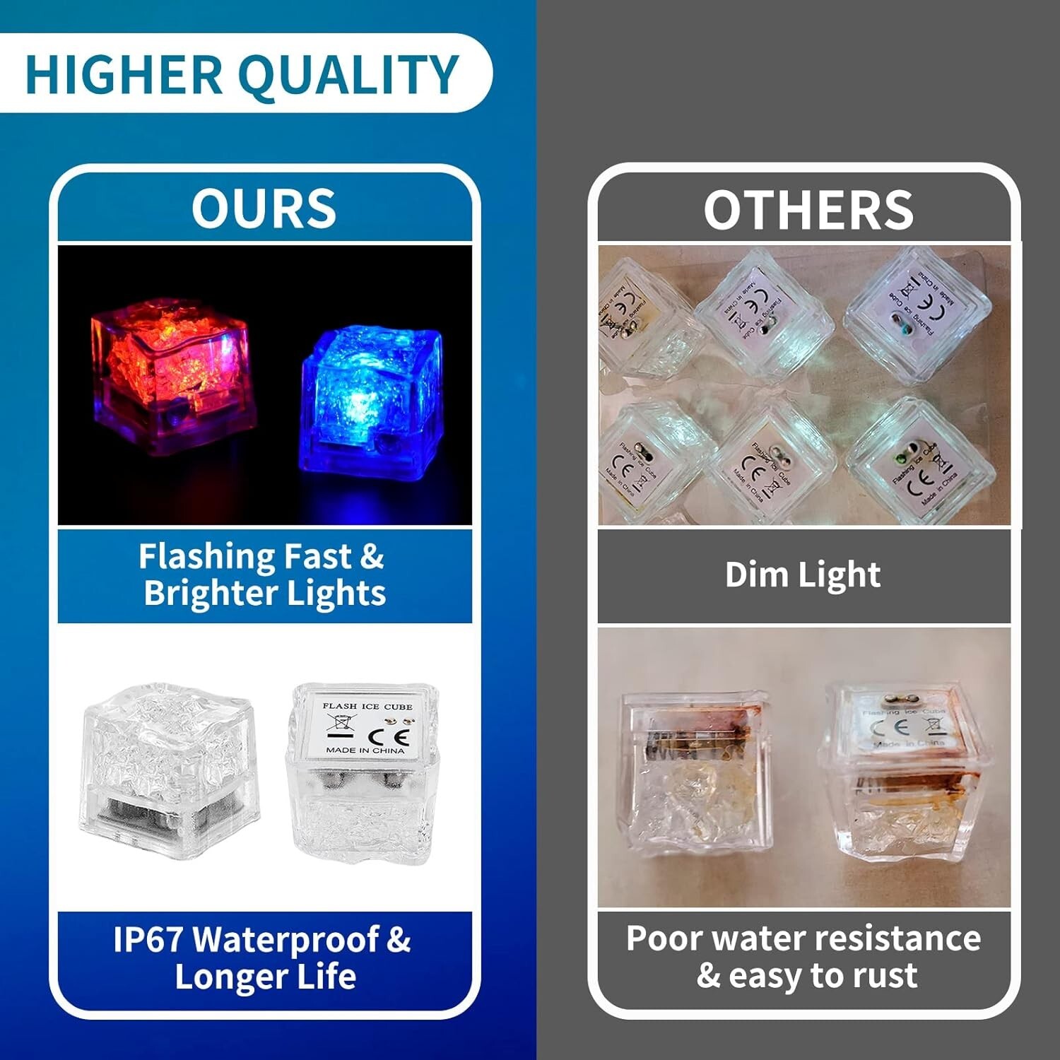 Rechargeable LED Ice Cubes – Food-Grade Party Lights for Festive Fun