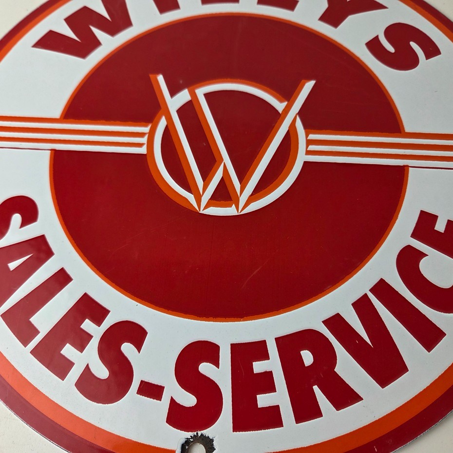 Vintage Willys Jeep Vehicles Sign – Army Gas Pump Porcelain Sign