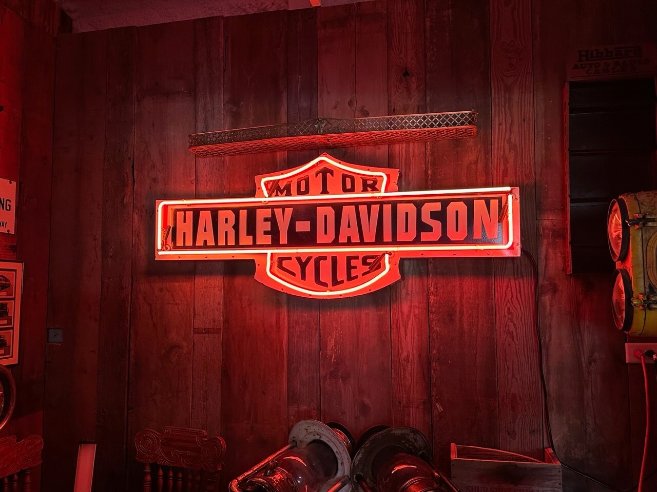 NEON 60″ HARLEY DAVIDSON Single Sided PORCELAIN Sign Gas Oil Decor Motorcycle