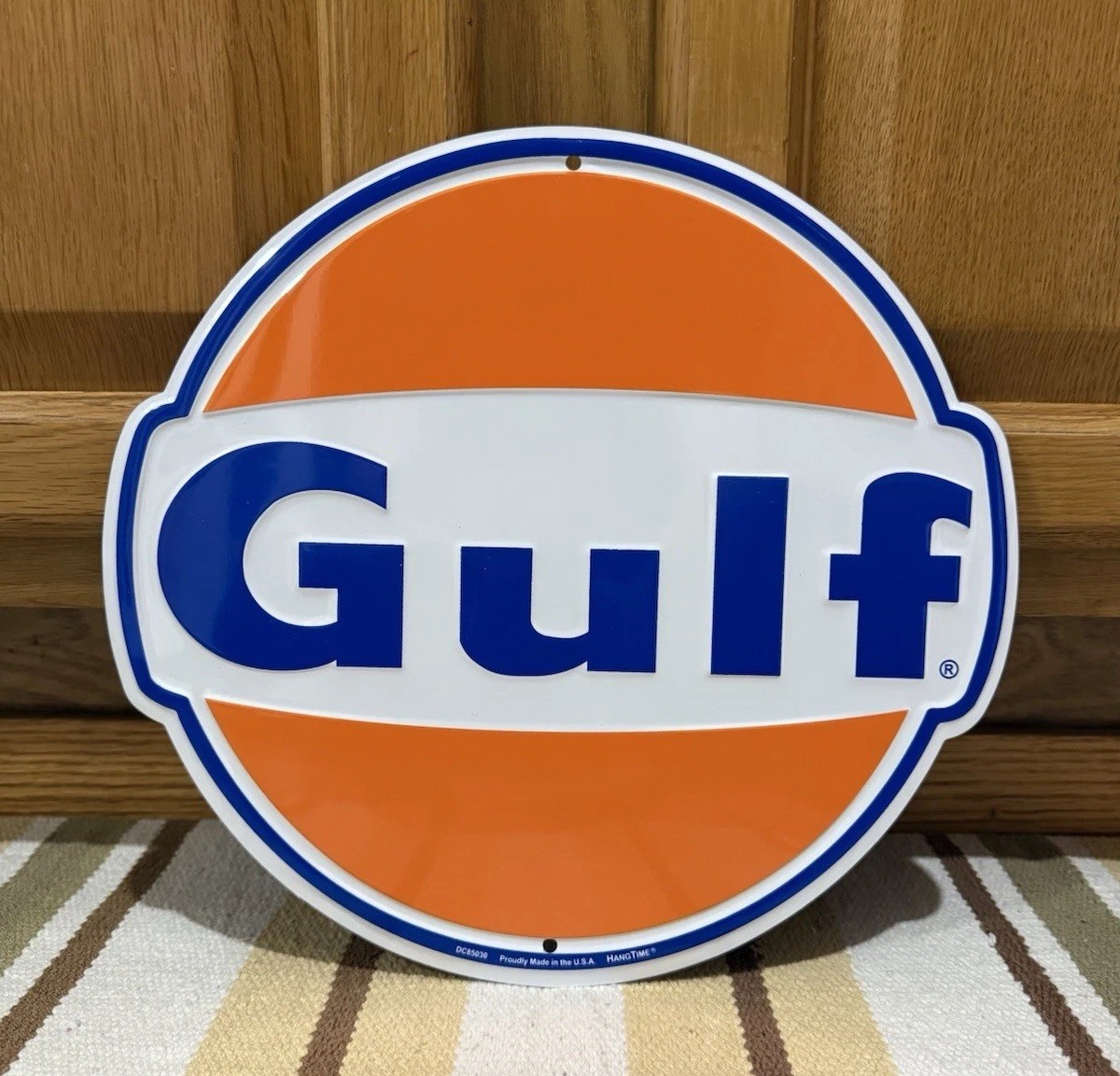 Gulf Gasoline Metal Sign Garage Tools Oil Bar Pub Vintage Style Wall Decor