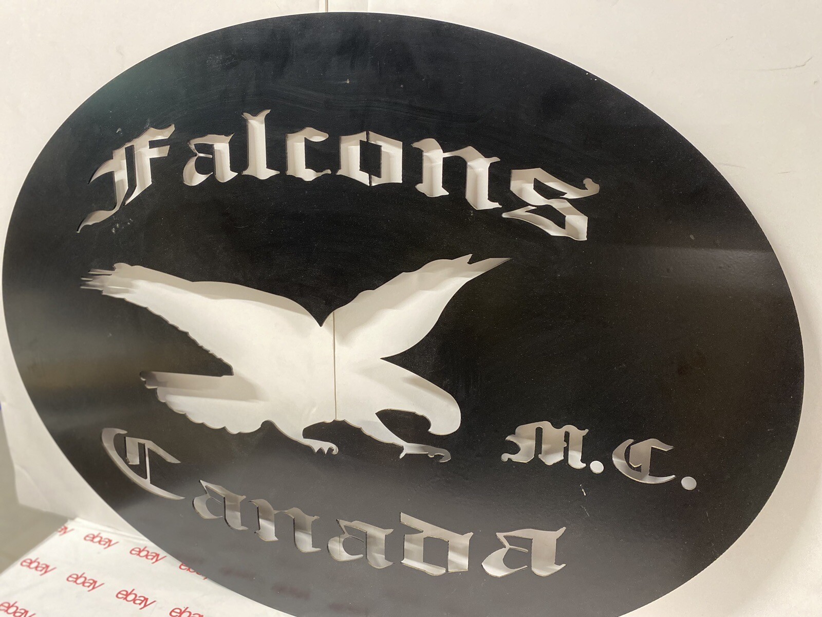Falcons Motorcycle Club Steel Sign Canada