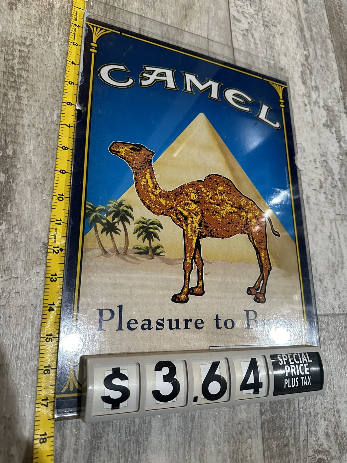 VINTAGE Camel Cigarette Gas Station Acrylic Advertising Sign (2003)