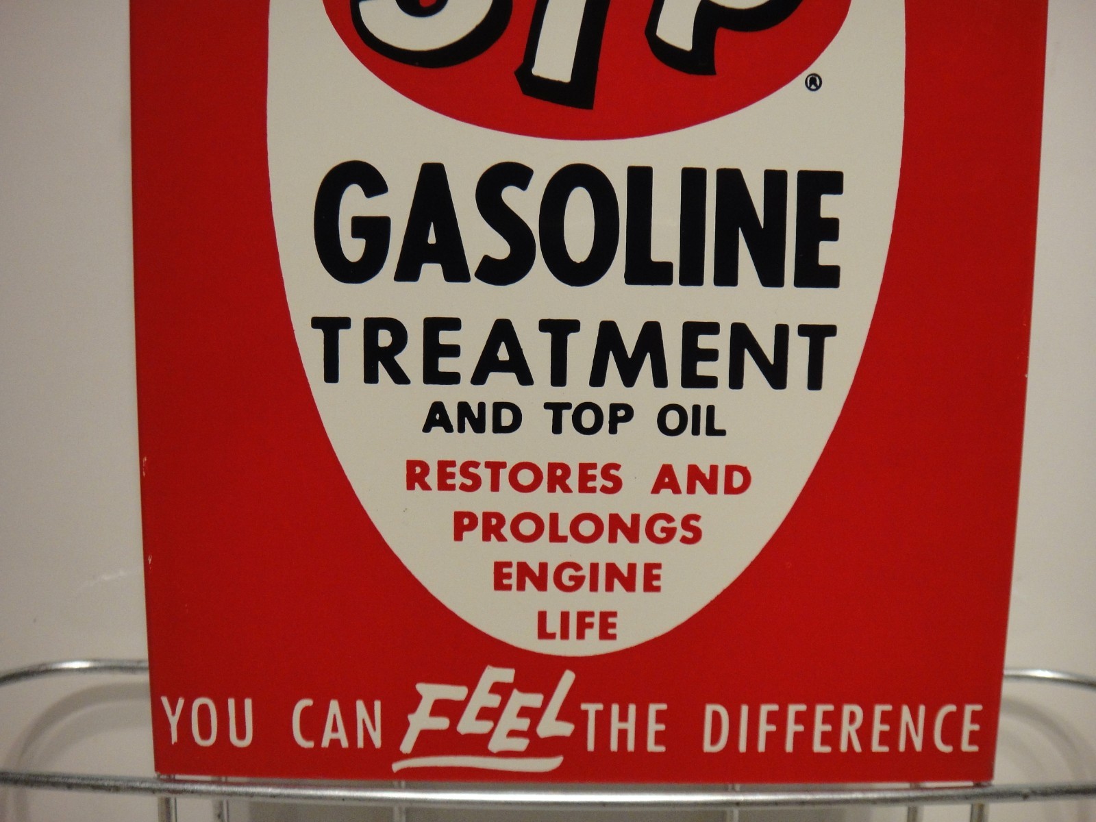 Vintage STP Gas Treatment Station Island Can Display Rack With Sign NOS Original
