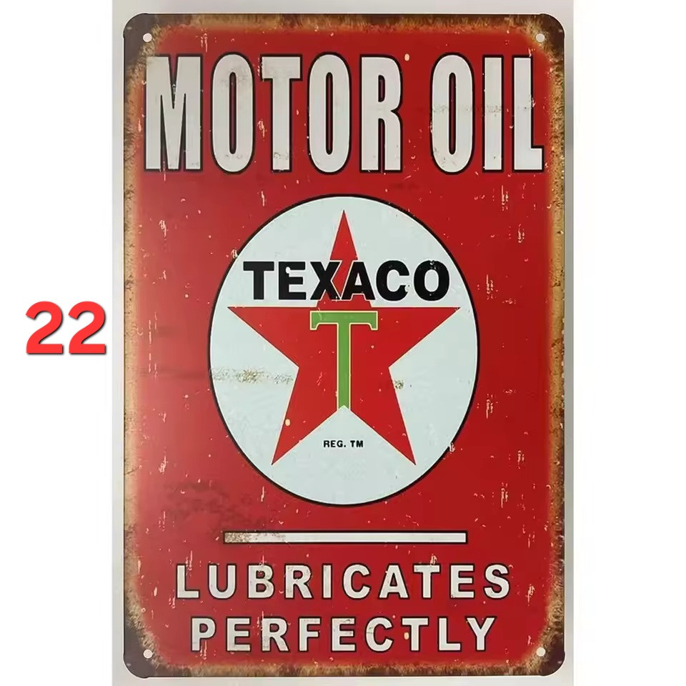 Vintage-Style Motor Oil Gas Signs – Esso STP Iron Painting Plaques Decor 20×30cm