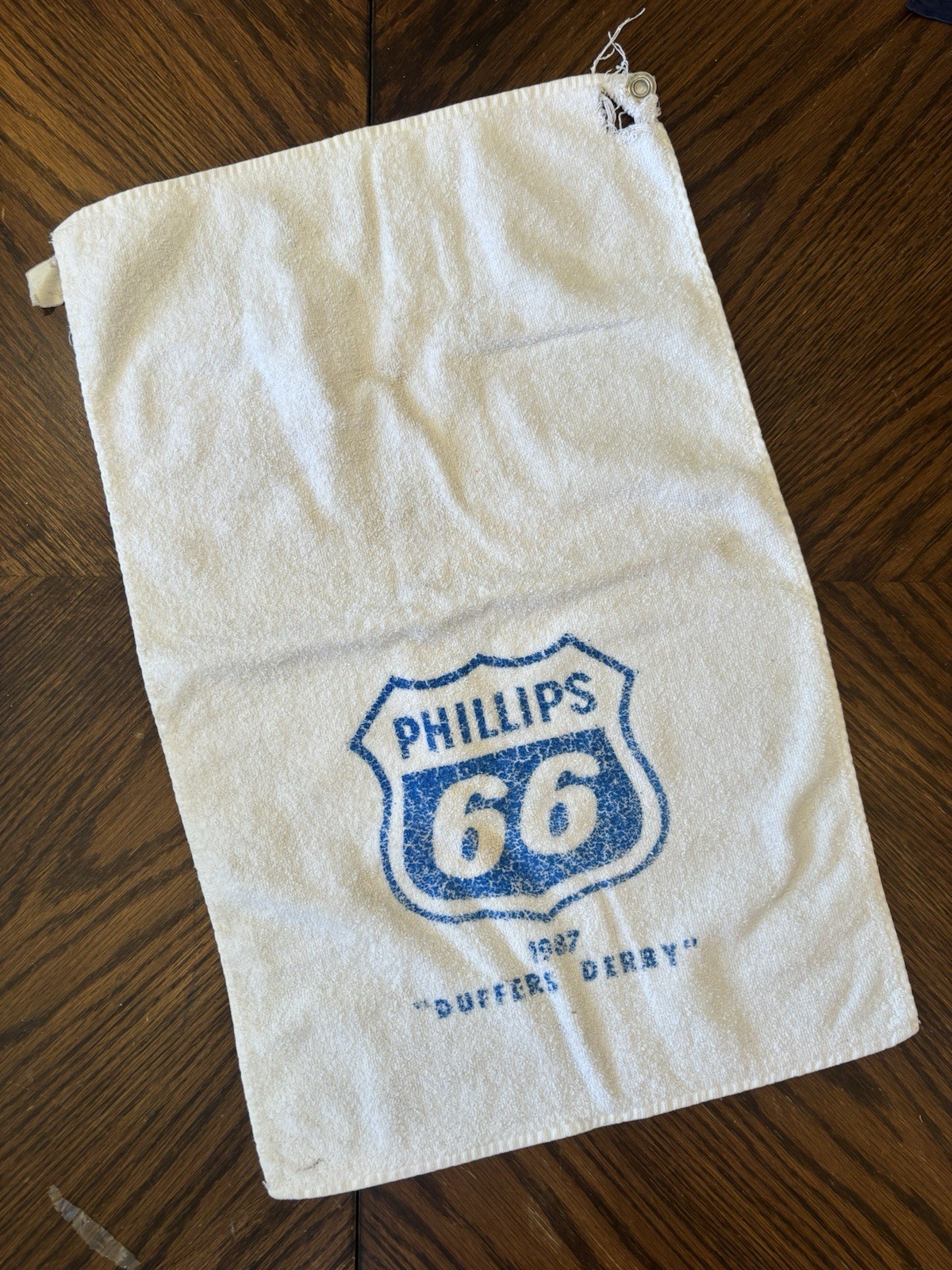 Vintage Phillips 66 Golf Towel 1986 “Duffers Derby