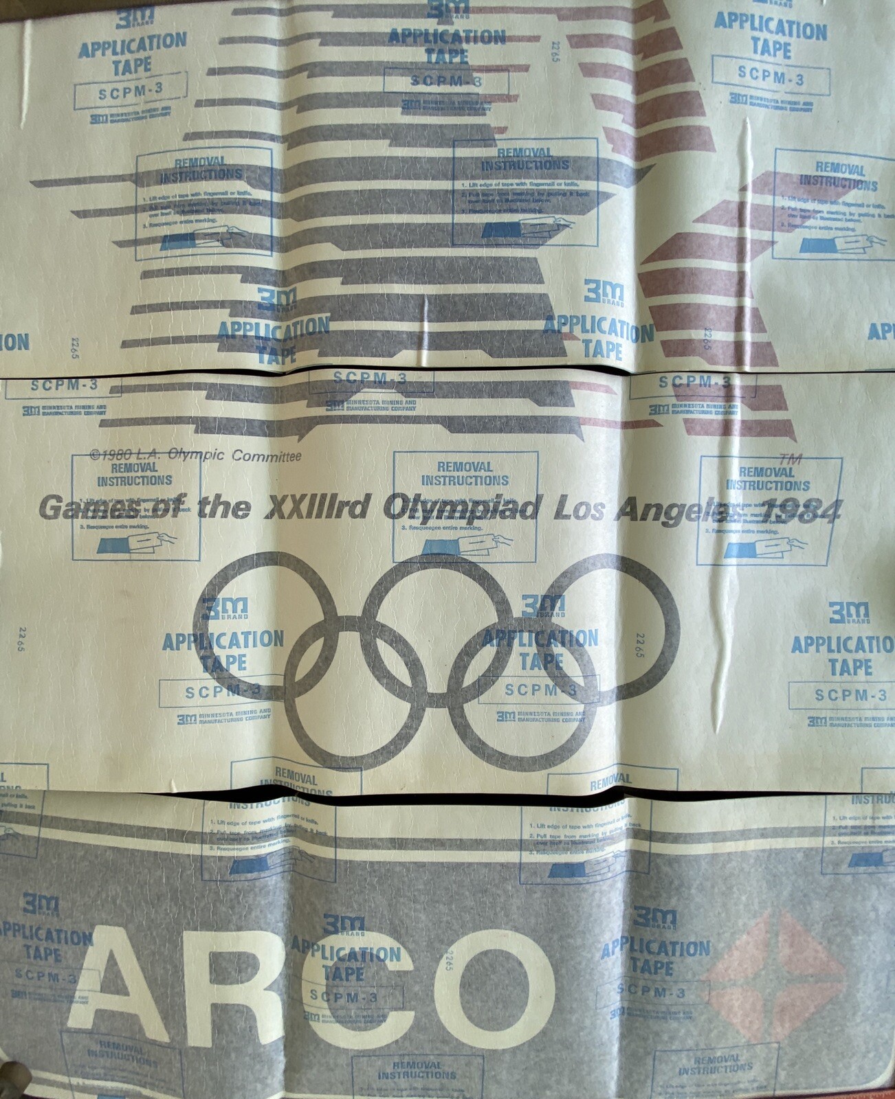 1984 ARCO Advertising Sticker Games of the XXIIIrd Olympia Los Angeles 36″ x 40″