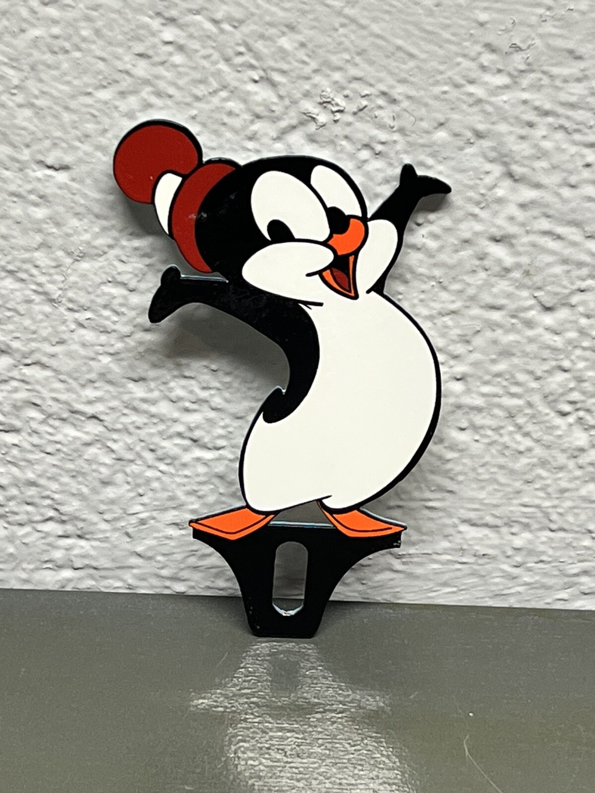 Chilly Willy Metal Plate Topper Sign Cartoon Character Tv Show Penguin Gas Oil