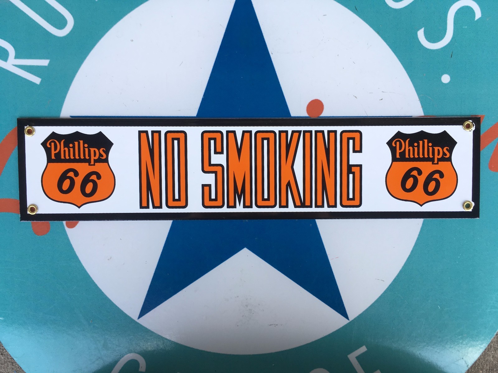 PHILLIPS 66 SHIELD – NO SMOKING porcelain coated 18 GAUGE steel signs