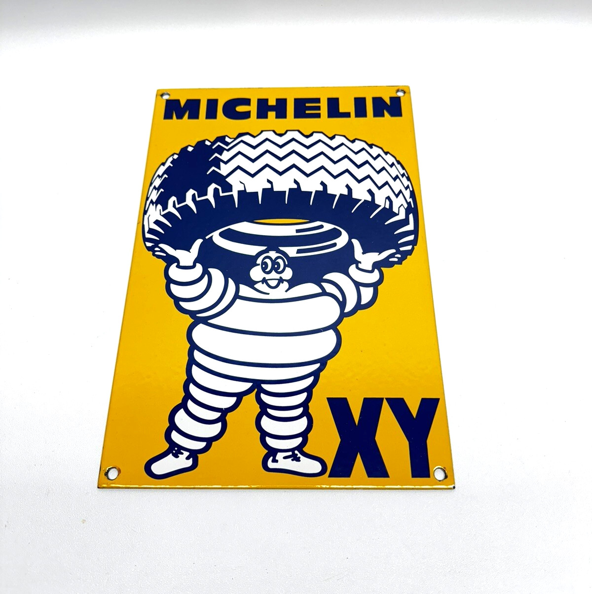 Michelin XY Heavy Duty Tires – Vintage Porcelain Sign – Service Station Garage