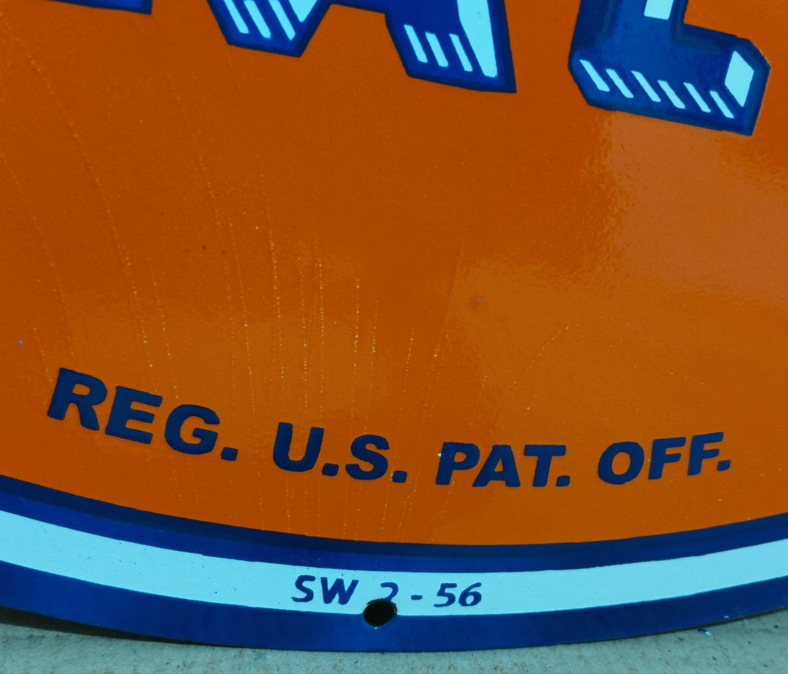 Gulf Dealer porcelain Enamel Sign 30 x 30 Inches 1 Sided