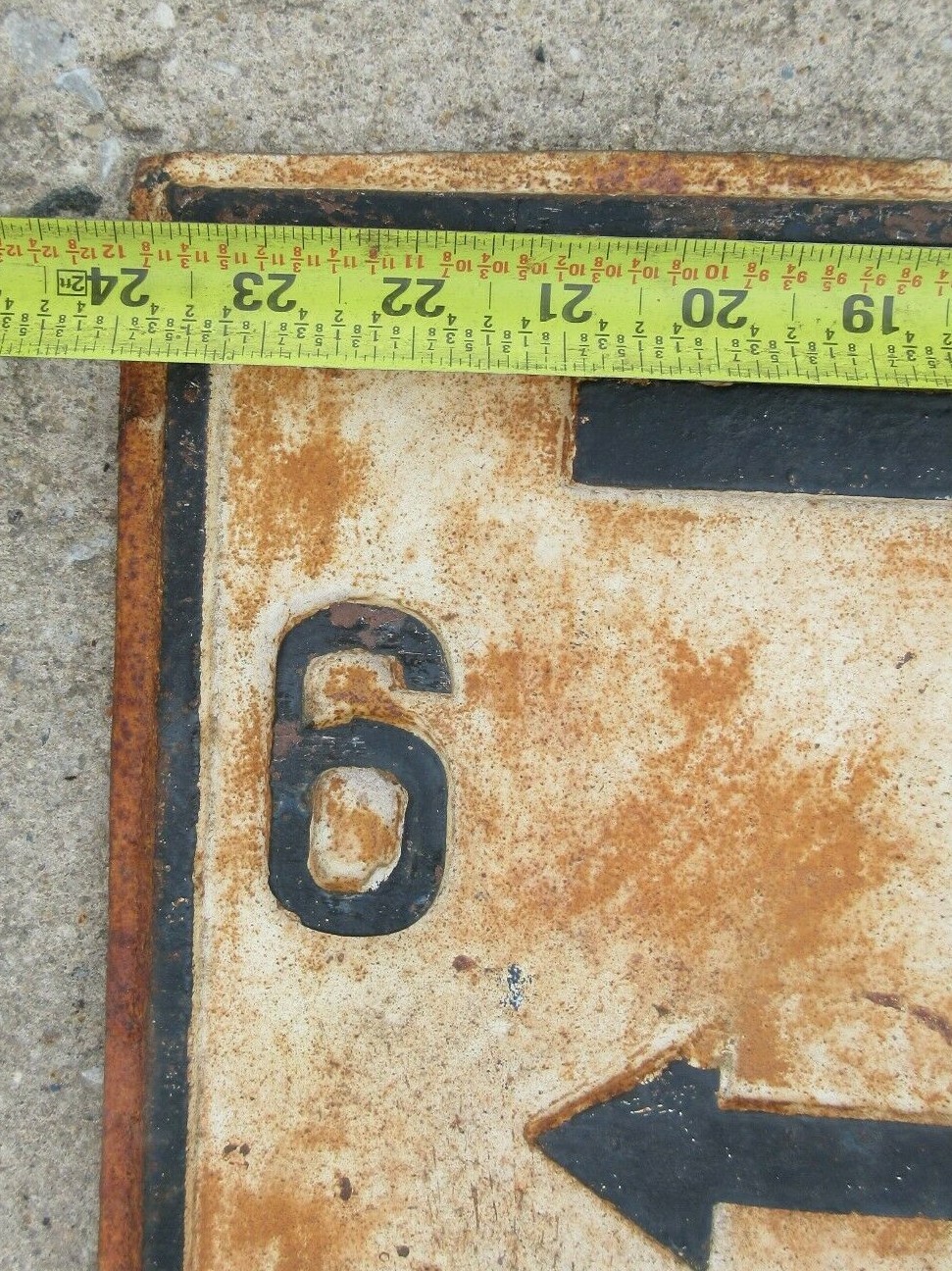 1890s Cast Iron Street Sign New Jersey Garden State Mullica Hill Alloway