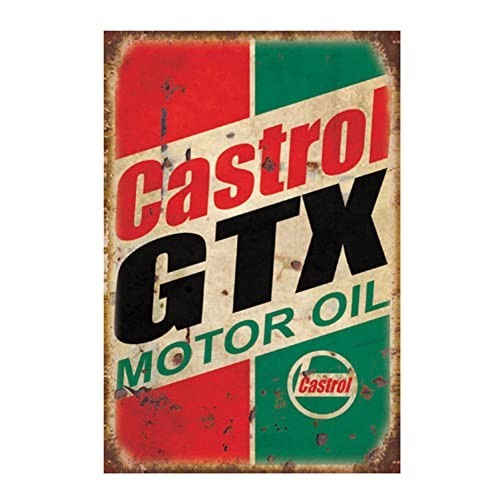 12 Retro Vintage Gas & Oil Tin Signs – Metal Wall Art for Home, Garage, Man Cave