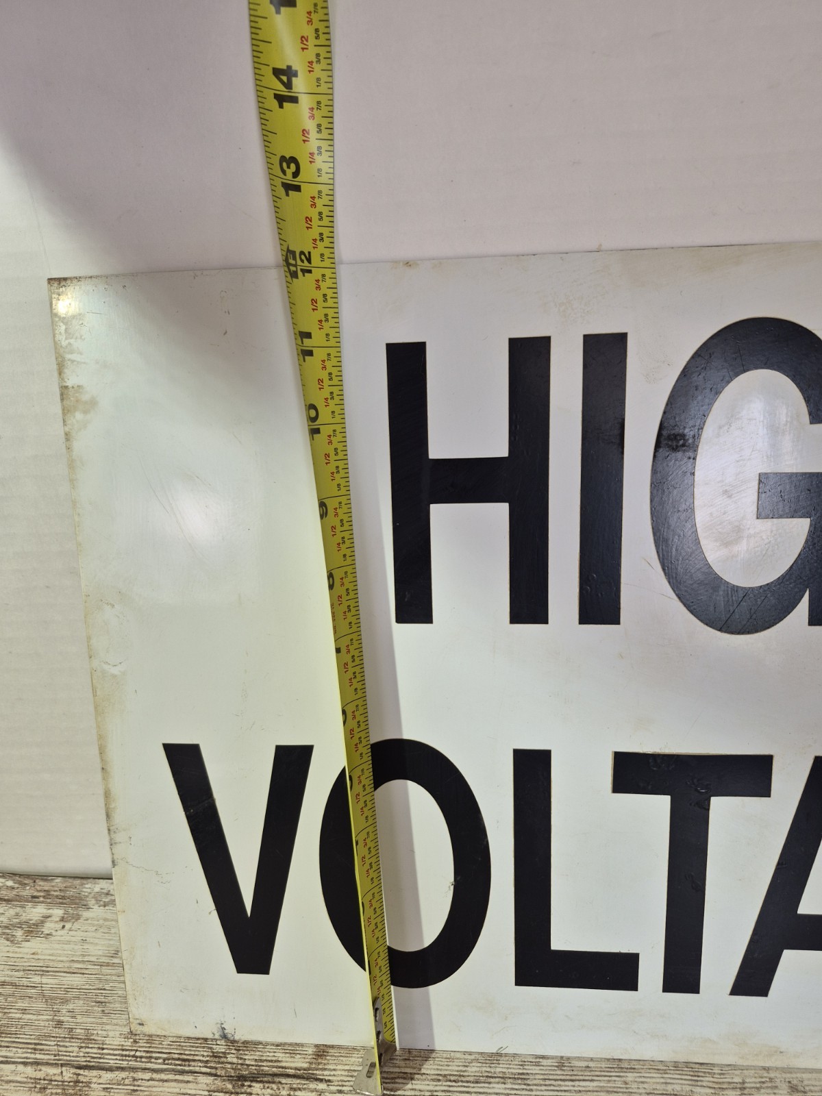 Vintage Porcelain Enamel High Voltage Sign 12″ X 18″ A1