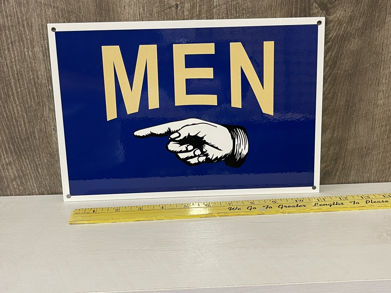 Men’s Metal Sign Restroom Garage Service Station Gas Oil Hand Man Cave