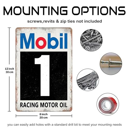 Vintage Metal Tin Signs Garage Signs, Man Cave Accessories Old Car Posters Motor