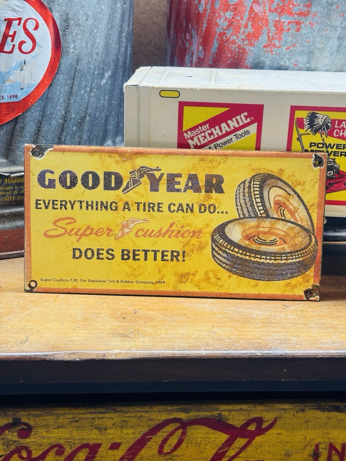 Good Year Porcelain Advertising Sign 6 inches