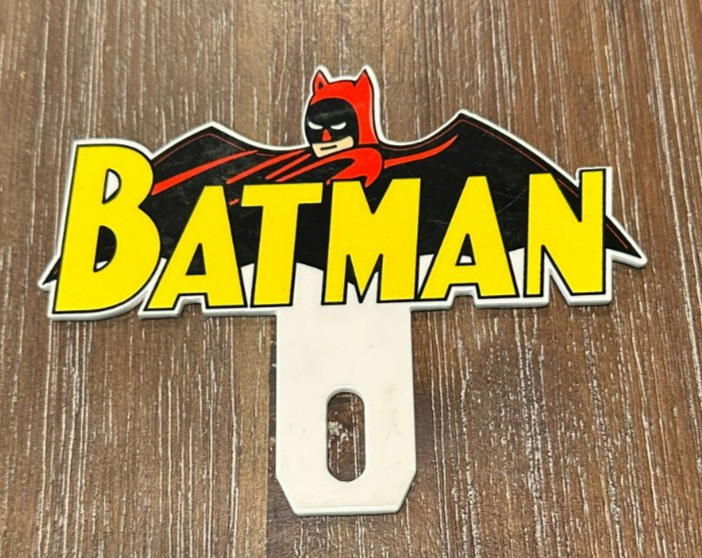 Batman Metal License Plate Topper Sign Gas Oil