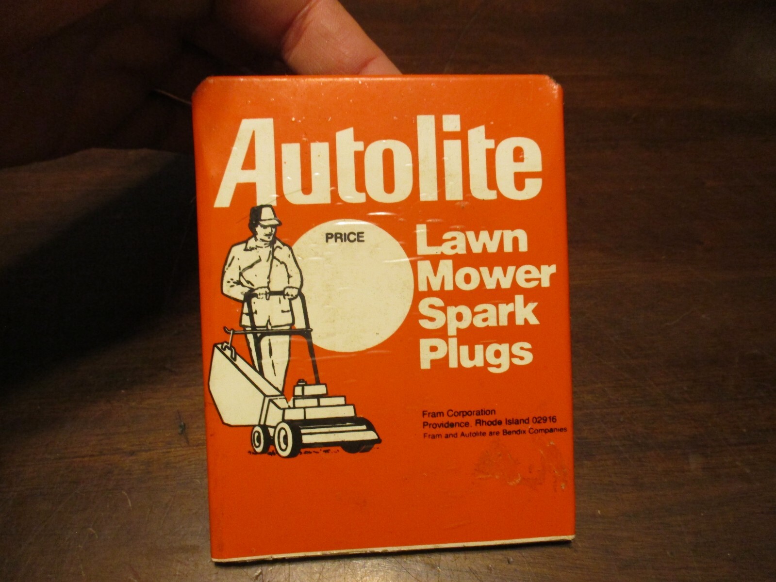 AUTOLITE LAWN MOWER SPARK PLUG FRAM CORPORATION ORIGINAL SHELF DISPLAY SIGN