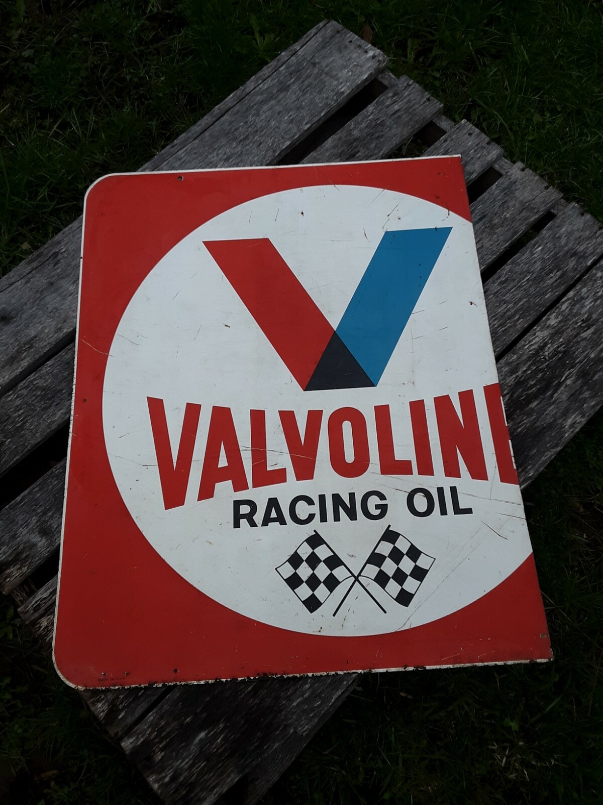 1971 Valvoline Racing Oil Sign, Vintage Oil Sign, Valvoline Sign