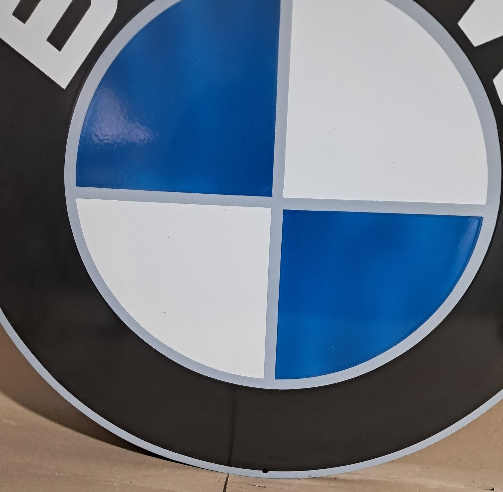BMW Porcelain Enamel Sign 30 X 30 Inches 1 sides